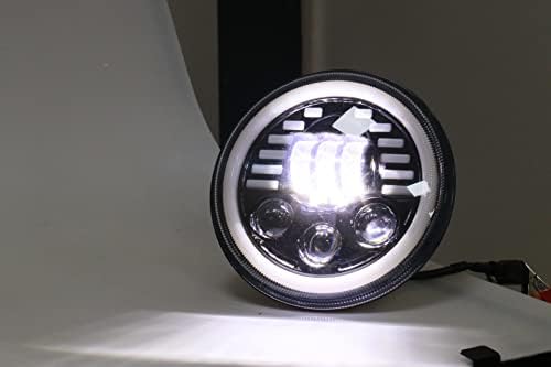7 Hüvelykes LED Projektor Fényszórók DRL Hi/Lo Sugár Angel Eye Fényszóró-Motoros Szokás, hogy A Harley Honda Yamaha Suzuki