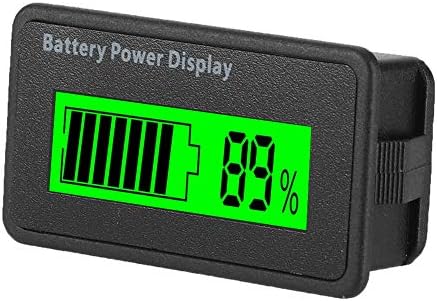 Akkumulátor Kapacitás Jelző 12-48V Univerzális Akkumulátor Teszter Feszültség Teszter LCD Kijelző(Zöld Fény)
