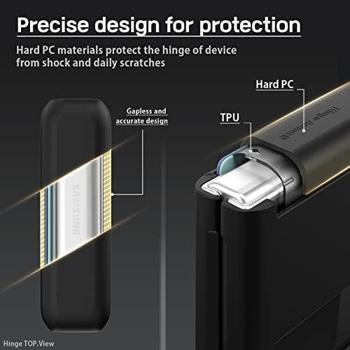 VVUPIC Samsung Galaxy Z Flip 4 Bőrönd Design 2-Kártya Foglalat Esetben, Csukló Védő burkolata 2022