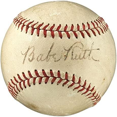 BABE RUTH Egyetlen Aláírt Sweet Spot OAL Baseball SZÖVETSÉG/PSA/DNS 175355 - Dedikált Baseball