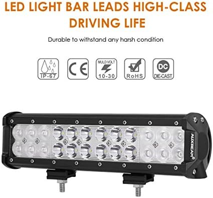 Auxbeam 12 Hüvelykes LED Bar a Kábelköteg 72W 7200lm fénysáv Combo Gerendák 24pcs 3W Led-Chipek Vízálló Led munkalámpa a