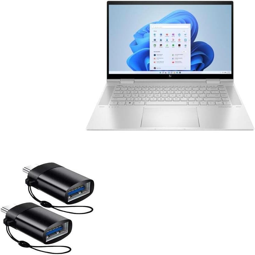 BoxWave Kábel Kompatibilis HP Envy x360 (15t. pont-ew000) - USB-C, hogy Egy PortChanger (2 Csomag), USB C-Típusú OTG USB