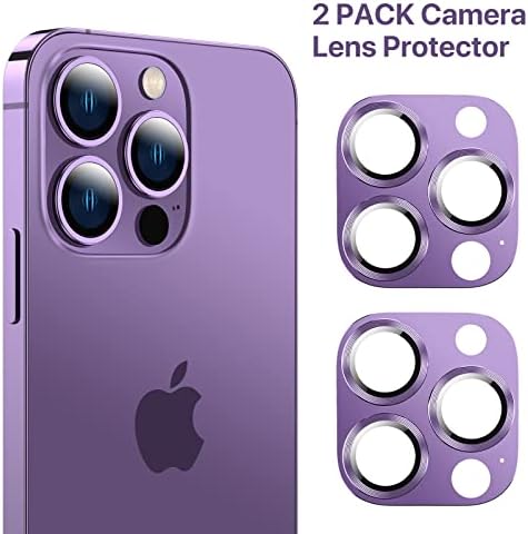 [2 Csomag] Auleegei Kamera Lencséjét Védő Kompatibilis az iPhone 14 Pro 6.1 colos iPhone, ipod 14 Pro Max 6.7 hüvelykes [9H