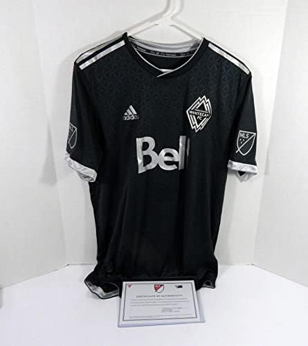 2018 Vancouver Whitecaps FC Doneil Henry 2 Játék Használt Aláírt Fekete Jersey L 530 - Dedikált Foci Mezek