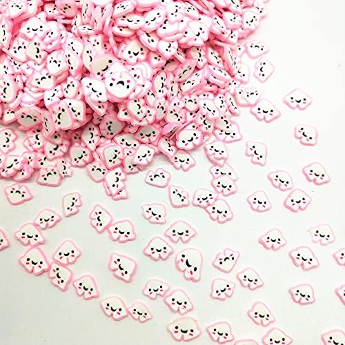 SHUKELE NIANTU107 20g/sok 5mm Rózsaszín Pikkelyes Felhők Polimer Agyag Színes DIY Kézműves Kis Aranyos Kiegészítők Ajándék