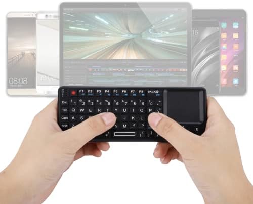 Gugxiom 2.4 G Wireless Billentyűzet Touchpad, USB2.0 Mini Vezeték nélküli Billentyűzet 69 háttérvilágító Gombok, a Touch