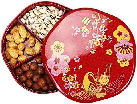 UXZDX CUJUX Vörös Esküvői Candy Lemez Ünnepi Szárított Gyümölcs Lemez Kínai Stílusú Új Haza Nappali, Háztartási Snack Dinnye
