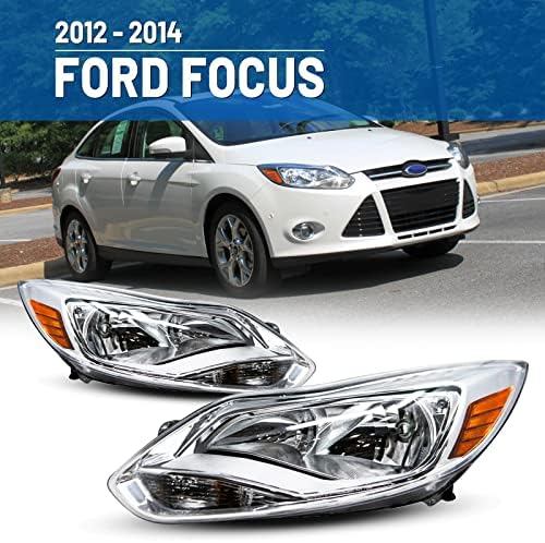 Fényszórók kompatibilis a Ford Focus 2012 2013 2014 Vezetője Lámpák Közgyűlés Vezető Utas Fények ReplaScement Tiszta Lencse