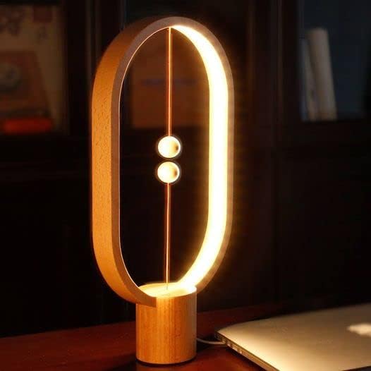 Heng Egyensúly Lámpa Ajándék - Éjjeli Lámpa, Érintőképernyős, Dimmer, lamparas de equilibrio 6 Fényerő Éjjeliszekrény Lámpa,