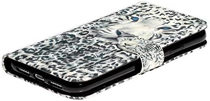 IVY S21 Plus 3D-s Mobiltárca Esetben Fedél Samsung Galaxy S21+ Plusz 5G Esetben - Leopárd