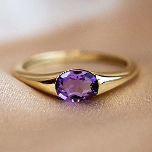 Divat Ékszer Aranyozott Zafír RubyRing Örök Eljegyzési Gyűrű Női Hüvelykujj Gyűrű (D, Egy Méret)