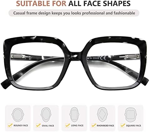 Eyekepper Olvasó Szemüveg, a Nők 4-Pack Nagy Keret Olvasó Szemüveg Túlméretes +3.25