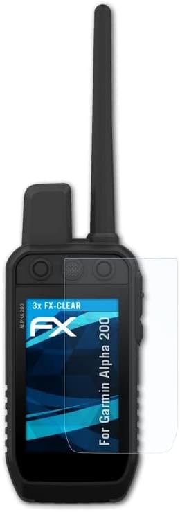 atFoliX Képernyő Védelem Film Kompatibilis Garmin Alfa 200 képernyővédő fólia, Ultra-Tiszta FX Védő Fólia (3X)