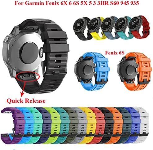 NIBYQ 20 22 26mm Sport Szilikon Watchband Wriststrap A Garmin Fenix 7 7 X 7-ES 6X 6 6 Pro 5X 5 5S Plusz 3 3HR Easyfit gyorskioldó