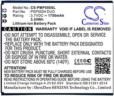Csere Akkumulátor Kompatibilis MultiPhonee 5505 Duo (1800mAh/3,7 V), PSP5505 Duo Akkumulátor