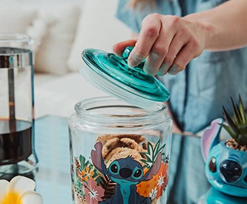 Ezüst Buffalo Disney Lilo & Stitch Üveg Snack Jar Tartály Fedél | Konyha Élelmiszer Tárolására A Harapnivalókat, Candy |