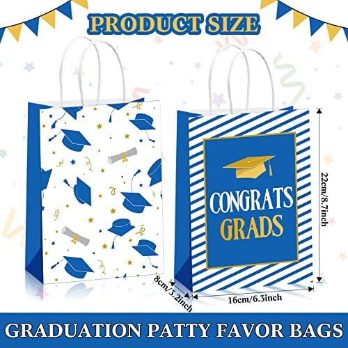 Teling 16 Db Ballagási Ajándék Táskák Kezelni Congrats Grad Fél Javára Táskák 2023 Érettségi Kezelni Candy Papír Táskák Érettségi