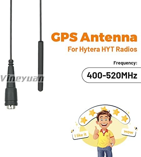 15cm/5.9 a GPS UHF 400-520 Mhz-es Antenna Hytera HYT PD-660 PD-680 Digitális Rádió - 2 Pack