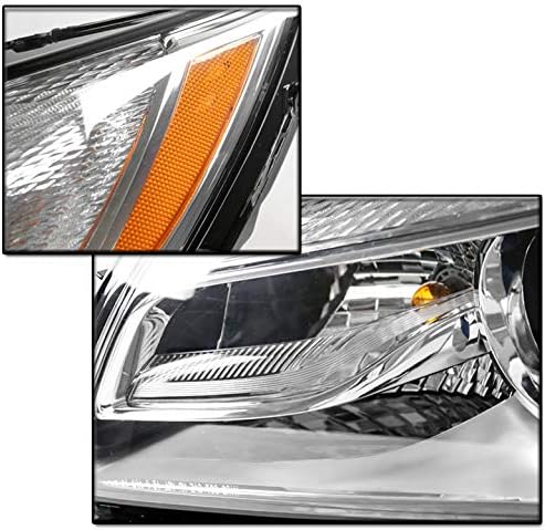 ZMAUTOPARTS LED Cső Halogén Projektor Fényszóró Fényszóró Chrome Vezető Oldalán Kompatibilis a 2014- Buick LaCrosse