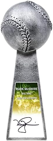 Mark McGwire Aláírt Baseball Világbajnok 14 Hüvelyk Replika Ezüst Trófea - Dedikált Baseball