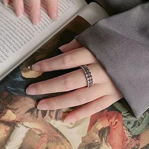 2023 Új Női Gyűrű Fény Luxus Gyűrű Ajándék Gyűrű Alufelni Gyűrű Állítható Gyűrű Csomag (Fekete, Egy Méret)
