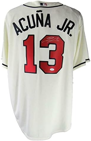 Ronald Acuna Aláírt Jr./Dedikált Atlanta Braves Nike Jersey SZÖVETSÉG 159529 - Dedikált MLB Mezek