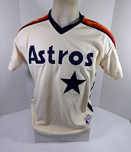 1988 Houston Astros Jeff Heathcock 41 Játékban Használt Krém Jersey 44 DP35427 - Játék Használt MLB Mezek