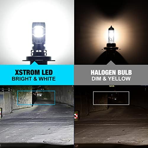 XSTORM H7-LED Fényszóró Izzók, 20000LM 60W 6500K hideg Fehér Szuper Fényes LED-es Fényszórók átalakító Készlet, IP68 Vízálló