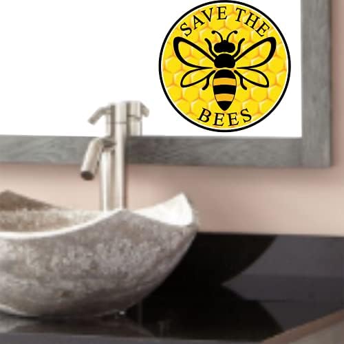 Mentsd meg A Méhek Honeycomb Büszkeség Matricát - Honey Bee Prémium Vinyl Matrica 3 x 3 | Autó Auto-mobil Windows Üvegek,