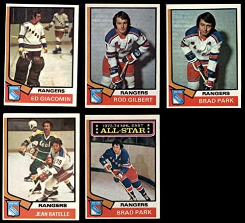 1974-75 Topps New York Rangers Közelében Csapat Set New York Rangers - Hockey (Set) VG/EX Rangers - Hoki