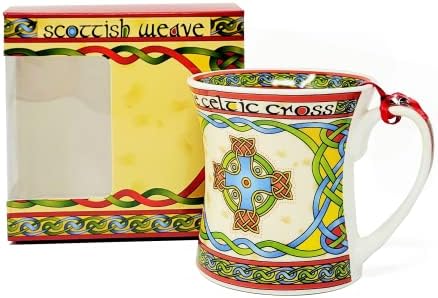 Royal Tara Skót Kelta Kereszt Bögre -Kelta Sző Kupa - Kelta Csomó Design - Készült porcelán Bögre - 11oz (2) a Termék Neve