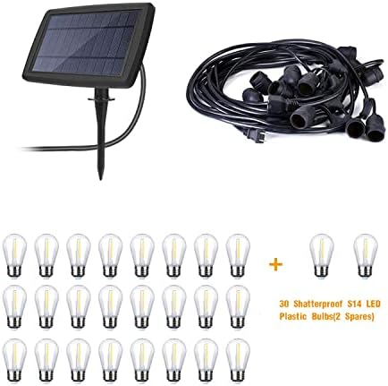 Solar Kültéri String LED Lámpák, FMART 100FT Napenergia String Fény Kereskedelmi Minőségű, Vízálló, nagy teherbírású Kerti