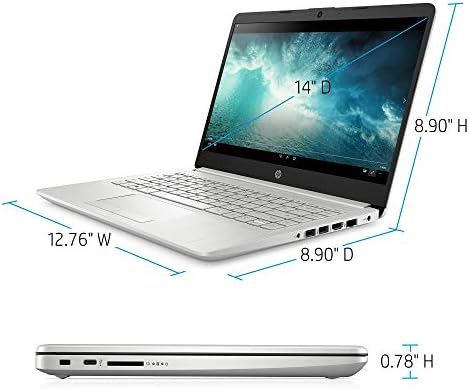 2021 Legújabb HP 14 hüvelyk HD Laptop, PC, Ryzen 3-3250U kétmagos Processzor, 8 gb-os DDR4 RAM, 512 gb-os M. 2 SSD-t, AMD