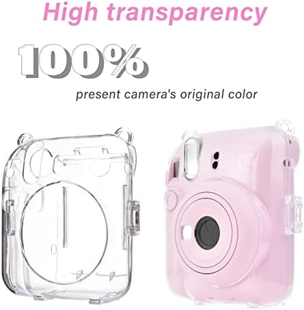 HIYQIN instax mini12 Esetben/Polaroid mini 12 esetben, Védő Tiszta Ügy, hogy a Fujifilm Mini 12 Kamera Kristály Kemény Héj
