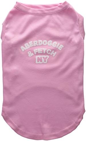 Délibáb Pet Termékek 16 Colos Aberdoggie NY Screenprint Pólók, X-Large, Világos Rózsaszín