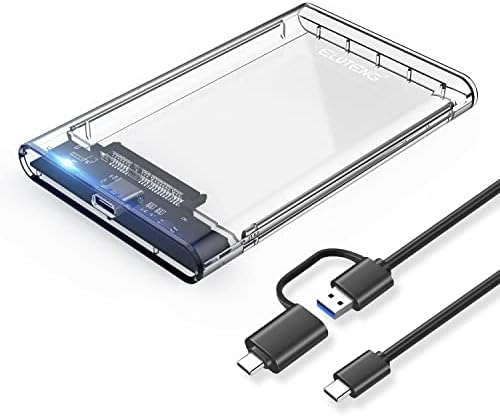 ELUTENG USB-C SSD Burkolat 2.5 inches Külső merevlemezt az Esetben C Típusú hogy SATA 2 USB 3.1 Kábel Nagy Sebességű 5Gbps