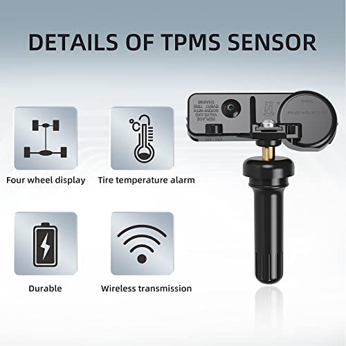 TPMS Érzékelő 433Mhz Gumiabroncs Nyomás Monitor Rendszer Kompatibilis a Chrysler/Dodge/Ram/Fiat, abroncs Nyomás Érzékelő
