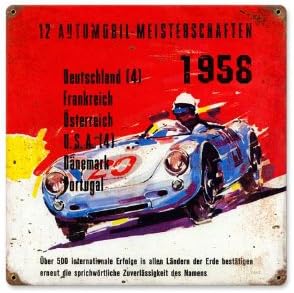 Meisterschaften Vintage Fém Tábla Autóipari Racing 12 X 12-Es Acél Nem Tin