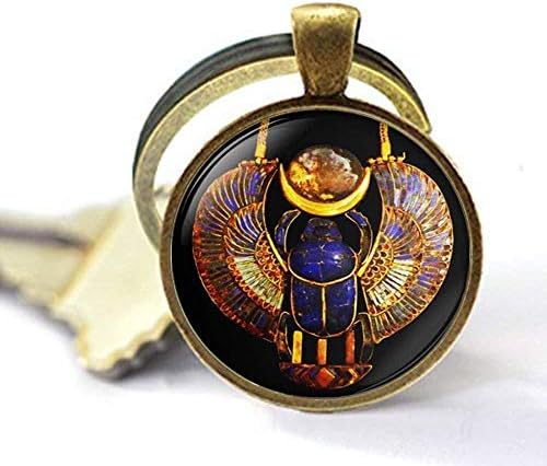 Egyiptomi Szkarabeusz Kulcstartó Ősi Egyiptomi Ékszerek Szkarabeusz Ékszerek Vintage Üveg Charm Fotó Ékszerek
