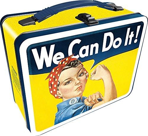 VÍZÖNTŐ Smithsonian - Rosie Nagy Móka Box - Erős Tin Tároló Doboz Műanyag Fogantyú & Dombornyomott előlap - Hivatalosan Engedélyezett