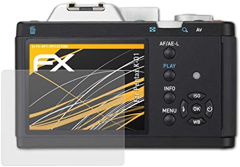 atFoliX képernyővédő fólia Kompatibilis a Pentax K-01 Képernyő Védelem Film, Anti-Reflective, valamint Sokk-Elnyelő FX Védő