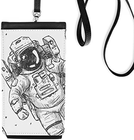 Univerzum Idegen Szörny Űrhajós Phone Wallet Pénztárca Lóg Mobil Tok Fekete Zseb