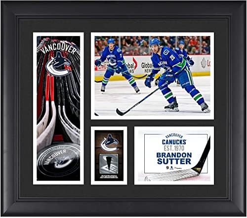 Brandon Sutter Vancouver Canucks Keretes 15 x 17 Játékos Kollázs egy Darab Játék-Puck - NHL Játékos Plakkok, valamint Kollázsok