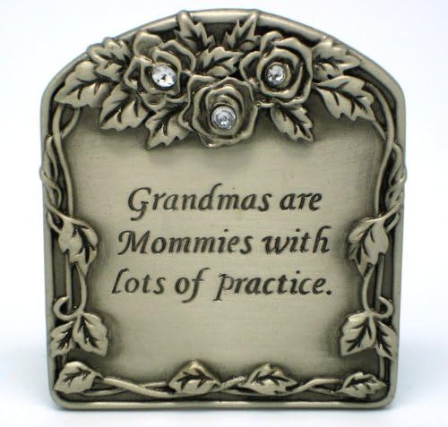 3×3¼ Emléktábla - Szőlő Design & Rózsa, Csillogó Kő Központok - a nagymamáknak Anyukák, sok gyakorlat (Item 1133)