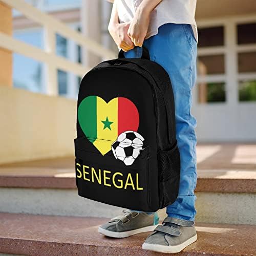 A szerelem Szenegál Foci Utazási Hátizsák Esztétikai Főiskola Bookbag Klasszikus Daypacks Váll Táskám a Férfiak Iskolai Nők