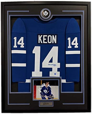 Dave Keon Aláírt Toronto Maple Leafs 36x44 Jersey Keret - Dedikált NHL-Mezek