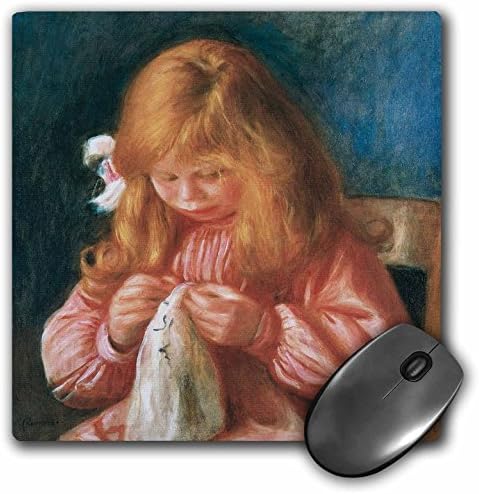 3dRose LLC 8 x 8 x 0,25 Hüvelyk egérpad, Jean Renoir Varrás, 1900 Pierre-Auguste Renoir - (mp_169721_1)