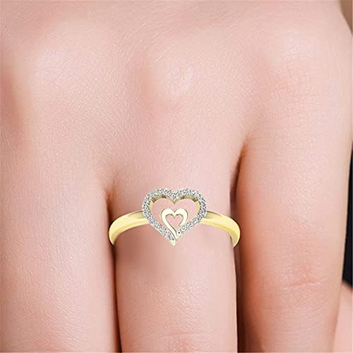 Esküvő & Eljegyzési Gyűrűk Női Gyűrű Gif Gyémánt Kreatív Ékszer Eljegyzési Szerelmes Szívem Gyűrűk