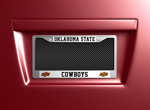 Rico Iparágak NCAA Oklahoma State Cowboys Rendszámtábla Keret, Króm Alternatív Design, Csapat Színek, Egy Méret