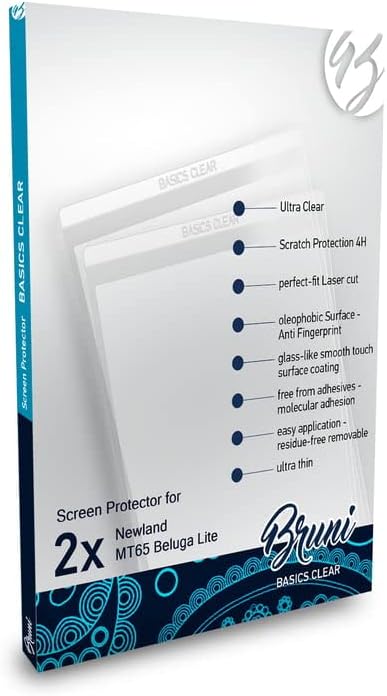 Bruni képernyővédő fólia Kompatibilis Newland MT65 Beluga Lite Védő Fólia, Crystal Clear Védő Fólia (2X)